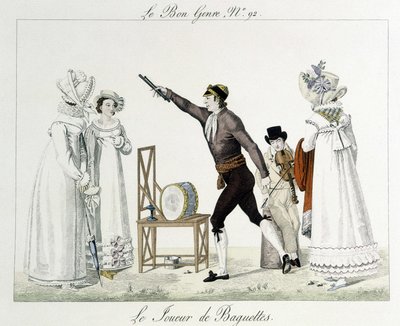 Saltimbanks: Hráč hůlek - v „“ Žánru dobrý““, deb. 19. století od Unknown artist