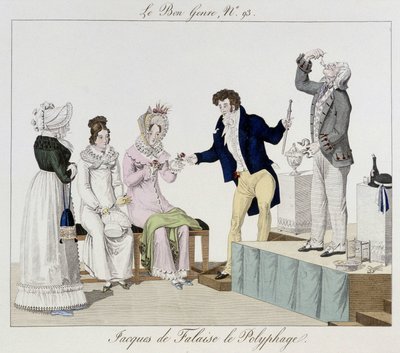 Saltimbanque: Polyfág Jacques de Falaise (polyká cokoli, živá zvířata...) - v „“ žánru Le bon“, deb. 19. století od Unknown artist