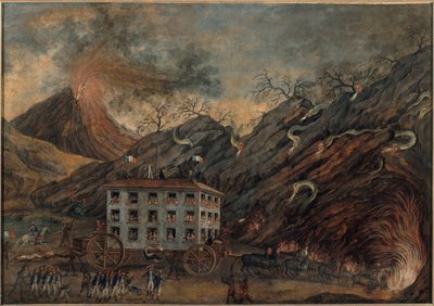 Satirická alegorie sestupu do pekla, mezi lety 1701 a 1800 (olej na plátně) od Unknown artist