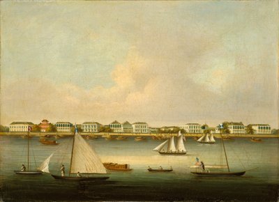 Scéna u vstupu do řeky Yang Tse Kiang ve Woosungu od Unknown artist