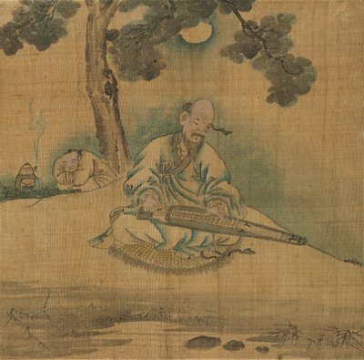 Scholar Hrající Qin od Unknown artist