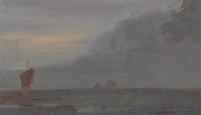 Moře s loděmi: Večer od Unknown artist