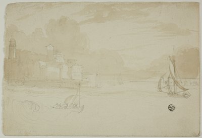 Přístav s rybářskými čluny od Unknown artist