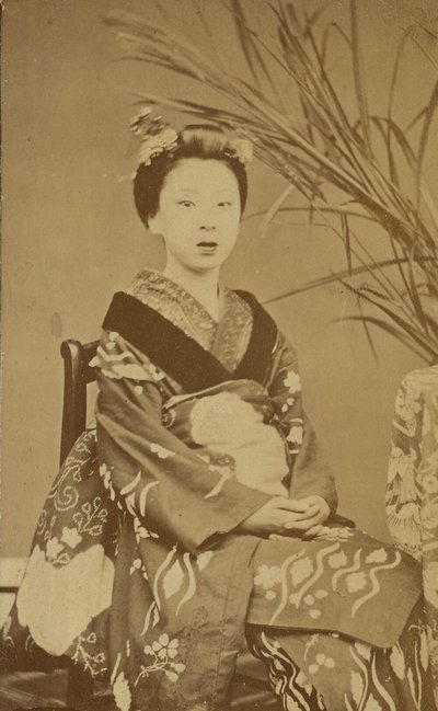 [Sedící Japonka] od Unknown artist