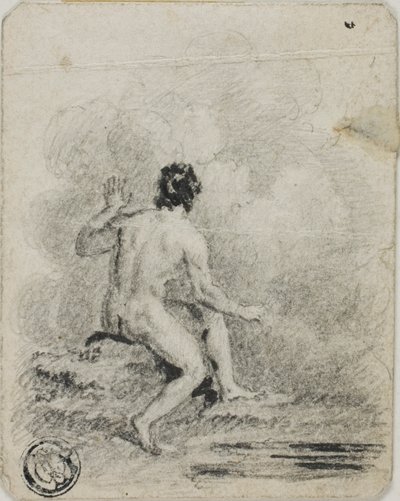 Sedící mužský akt od Unknown artist