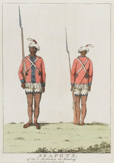 Sepoys 3. praporu v Bombaji od Unknown artist
