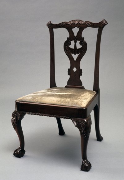vedlejší židle, c. 1760-1790 (mahagon a třešeň) od Unknown artist
