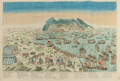 Obléhání Gibraltaru, 1782 od Unknown