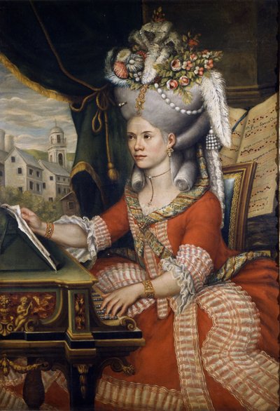 Zpěvačka Therese (Teresa) Lanti, milenka Casanovy. Anonymní. Muzeum Scala, Milán. od Unknown artist