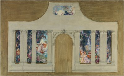 Skica k sadě: Farandole mladých žen s květinami od Unknown artist