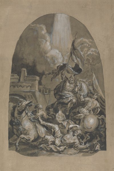 Náčrt pro olejomalbu "Obrácení sv. Pavla" od Unknown artist