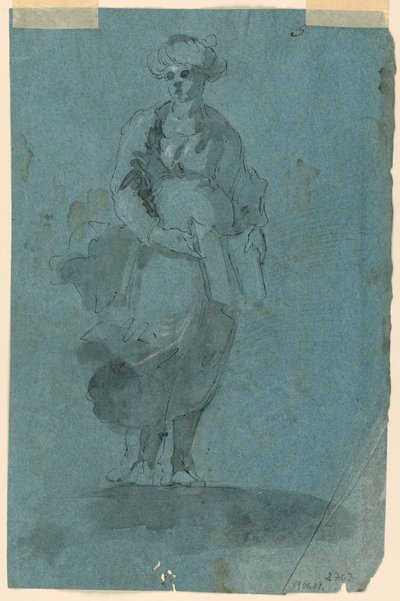 Náčrtky A) Sibyla (?); B) Janovo kázání od Unknown artist