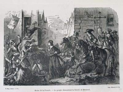 Sling Scene - Lidé volající po Brouselově svobodě v roce 1648 od Unknown artist