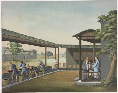 Spřádání látek, Příprava čajových lístků, Příprava hedvábí od Unknown artist