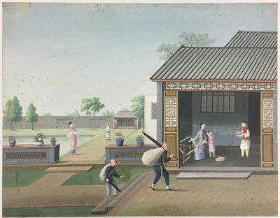 Spřádání látek, Příprava čajových lístků, Příprava hedvábí od Unknown artist