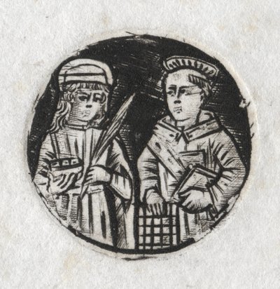Svatý Vavřinec a svatá Lucie od Unknown artist