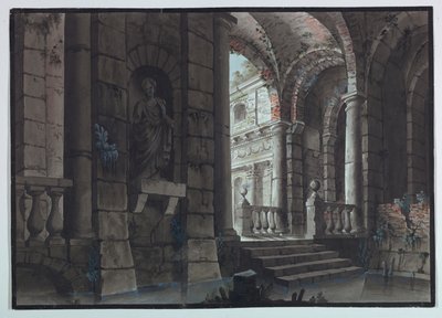Scéna, Starožitné ruiny, Interiér od Unknown artist