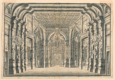 Scéna: Interiér palácových sálů od Unknown artist