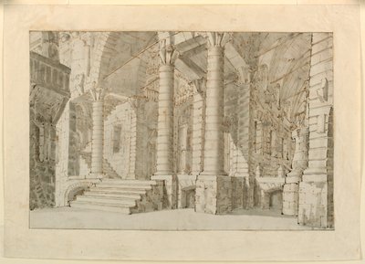 Scénický design, interiér věznice od Unknown artist