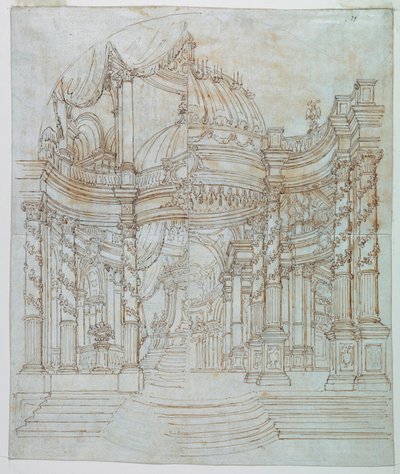 Scéna: Palácová architektura od Unknown artist