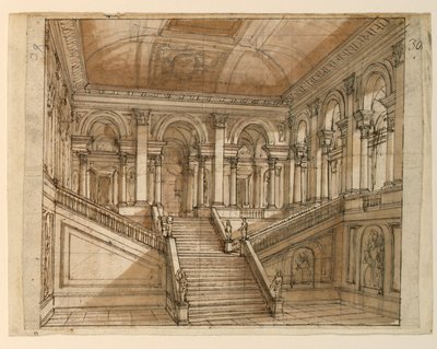 Scéna, interiér paláce od Unknown artist