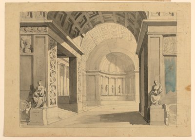 Scéna, interiér paláce od Unknown artist