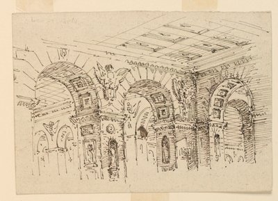 Scéna, interiér paláce od Unknown artist