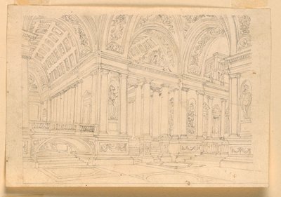 Scéna, interiér paláce od Unknown artist