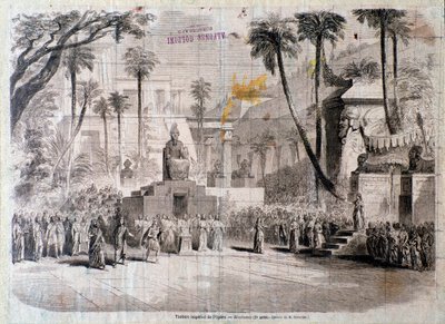 Scéna pro druhé dějství Semiramide, opera Gioacchino Rossini od Unknown artist