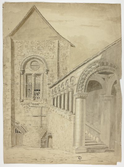 Schodiště...Green Court, Canterbury od Unknown artist