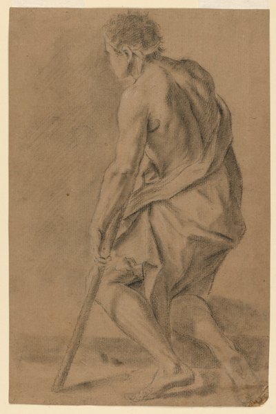 Studie: Polonahý muž s berlí od Unknown artist