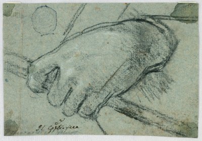 Studie: Levá ruka nesoucí hůl od Unknown artist