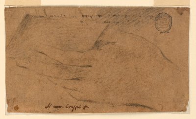 Studie: Levá ruka ženy držící list papíru od Unknown artist