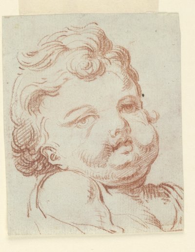 Studie dětské hlavy od Unknown artist
