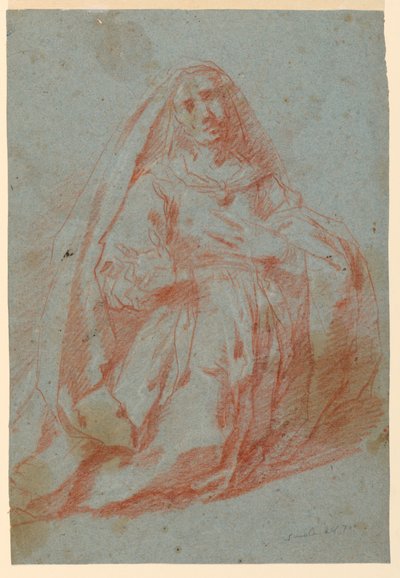 Studie truchlící ženy od Unknown artist