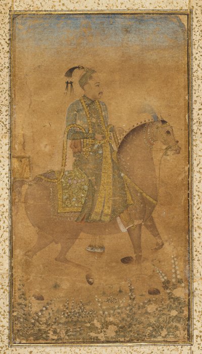 Sultán Abdullah Qutb Shah (1614-74) na koni od Unknown artist