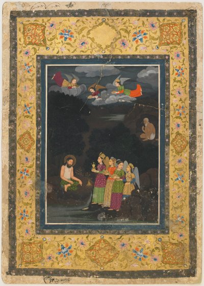 Sultán Ibrahim Ibn Adham z Bulk navštěvovaný anděly od Unknown artist
