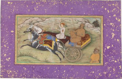 Sultán Salim v kočáru od Unknown artist