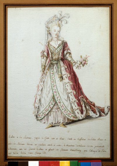 Kostým sultána. Akvarel z 18. století. Paříž, dekorativní umění od Unknown artist