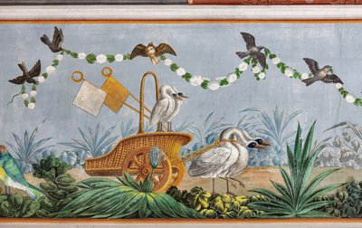 Labutě a jiní ptáci, detail 3743687 (freska) od Unknown artist