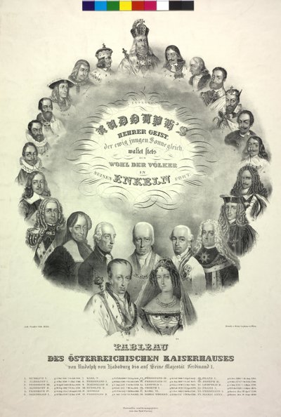 Tablo rakouské císařské rodiny Rudolfa Habsburského od Unknown artist