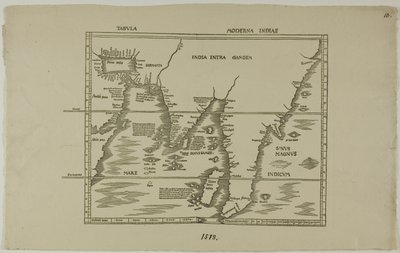 Tabula Moderna Indiae od Unknown artist