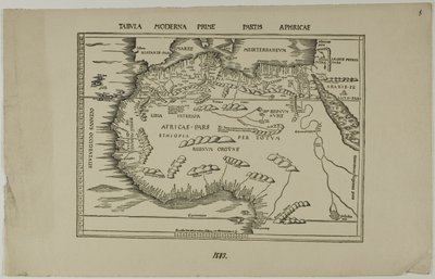 Tabula Moderna Prime Partis Aphricae od Unknown artist