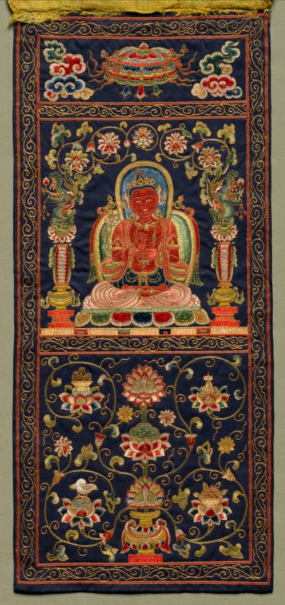 Thangka se sedmým bódhisattvou od Unknown artist