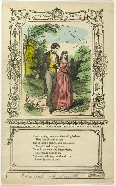 Ten klenutý vývar a shlukování vlasů (valentine) od Unknown artist