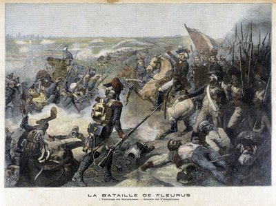 Bitva u Fleurus (Belgie 1794) podle obrazu Mauzaisse (Musee de Versailles). Ilustrace „Malý žurnál“ z roku 1892. od Unknown artist