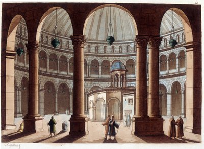 Kostel Božího hrobu, Palestina. V ""Le Kostým ancien et moderne"" od Unknown artist