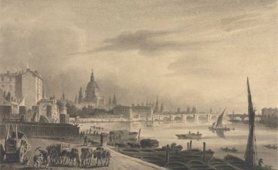 City of London z Somerset House od Unknown artist