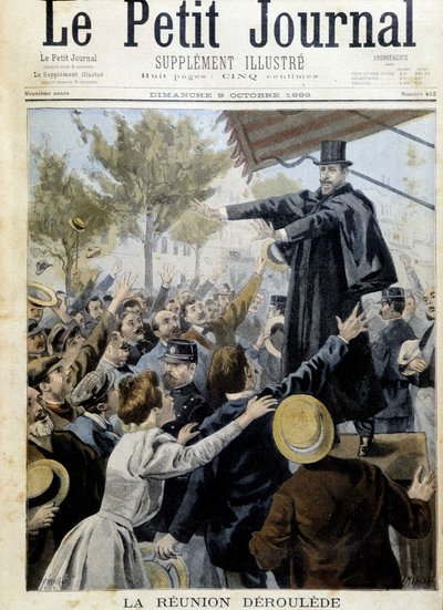 Setkání v Deroulede. Projev Paula Derouledeho (1846-1914), jednoho ze zakladatelů Ligy vlastenců – v „The Petity Journal“ z října 1898 od Unknown artist