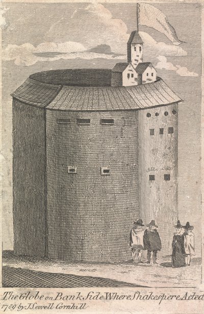 The Globe on Bank Side, kde Shakespeare účinkoval (vyd. J. Serrell); strana 10 (svazek druhý) od Unknown artist